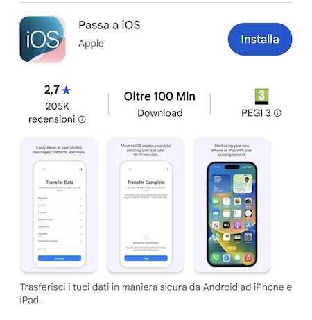 App passa a iOS